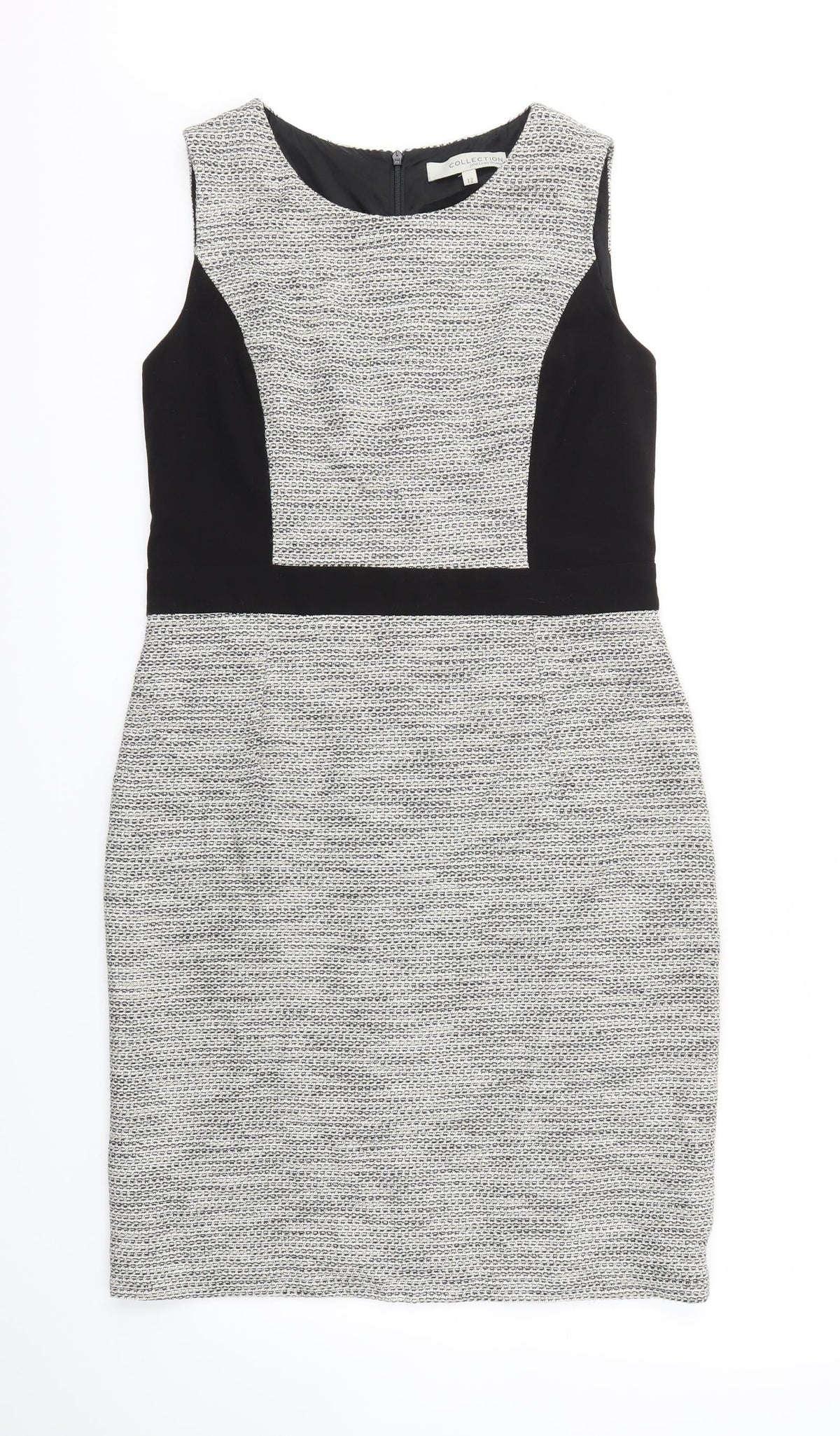 Additional front view of jhon lewis women’s grey a-line, size UK 12