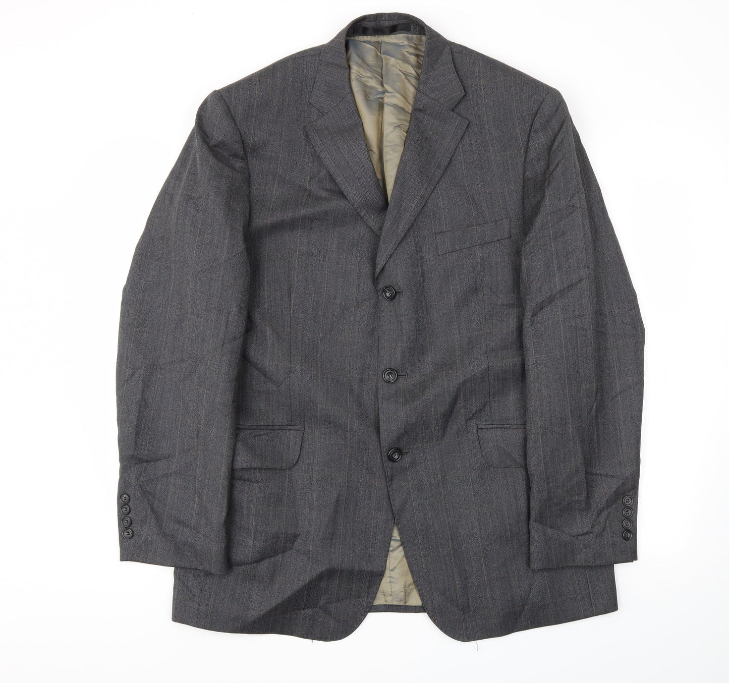 Mens UK Size 40 Preworn Regular Grey Suit Jacket