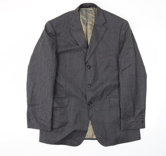 Mens UK Size 40 Preworn Regular Grey Suit Jacket