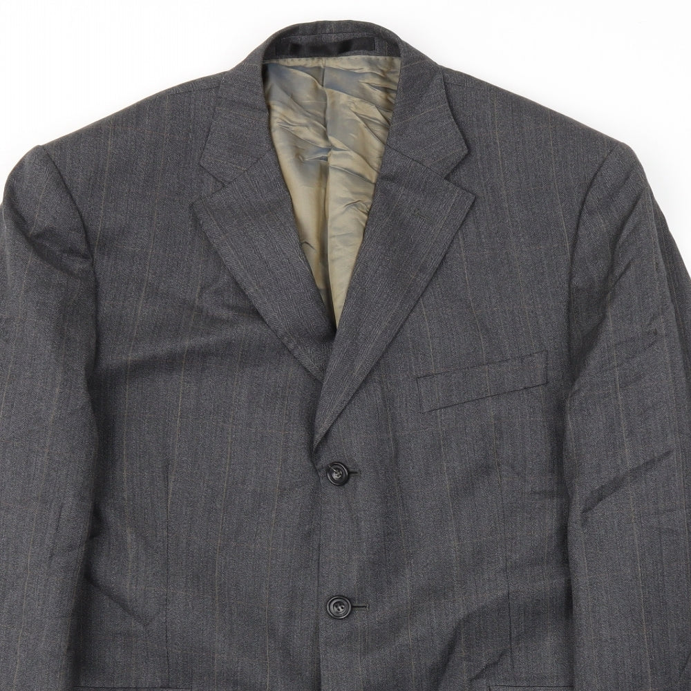 Mens UK Size 40 Preworn Regular Grey Suit Jacket