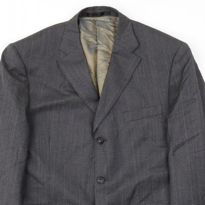 Mens UK Size 40 Preworn Regular Grey Suit Jacket