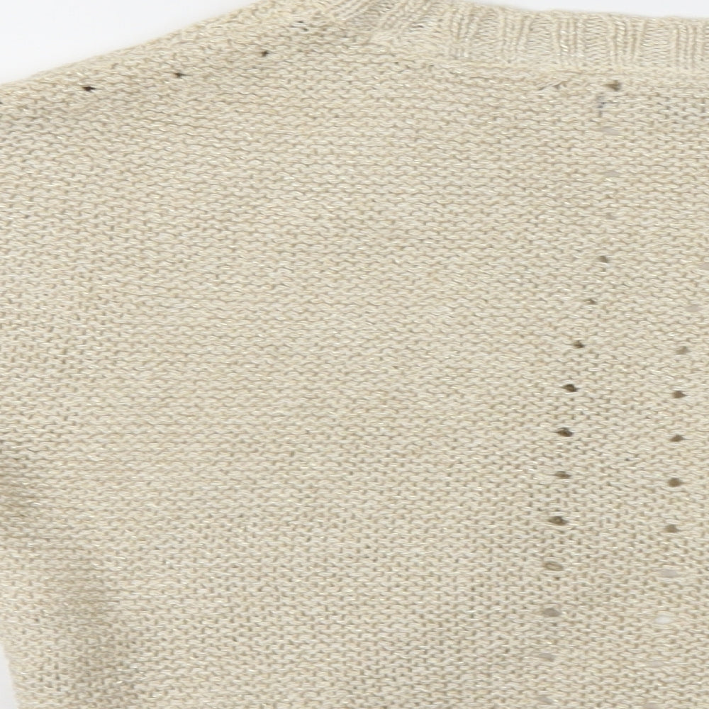 Gap Girls Gold   Cardigan Jumper Size 13 Years