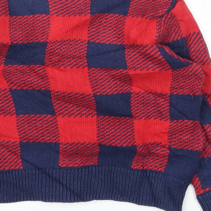 Gap Girls Blue Check  Cardigan Jumper Size 5 Years