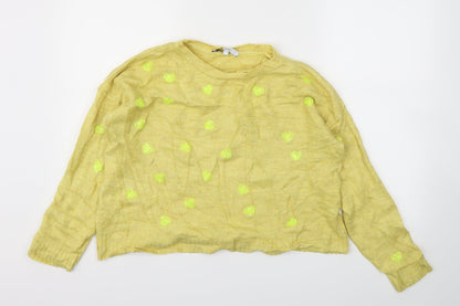 Womens UK Size S NEXT Yellow Pullover Hoodie