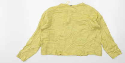 Womens UK Size S NEXT Yellow Pullover Hoodie