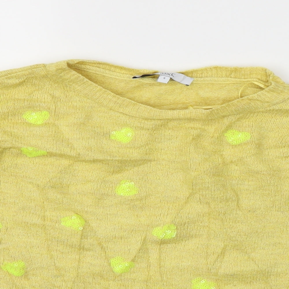 Womens UK Size S NEXT Yellow Pullover Hoodie