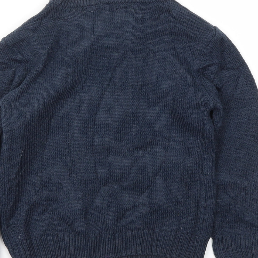urban rascals Boys Blue Animal Print  Pullover Sweatshirt Size 5-6 Years