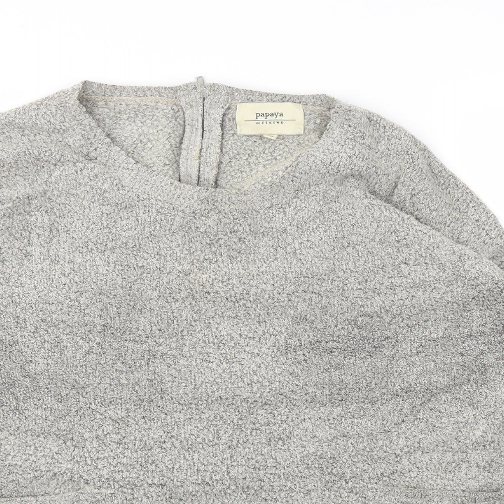 Papaya Womens Grey   Pullover Jumper Size M