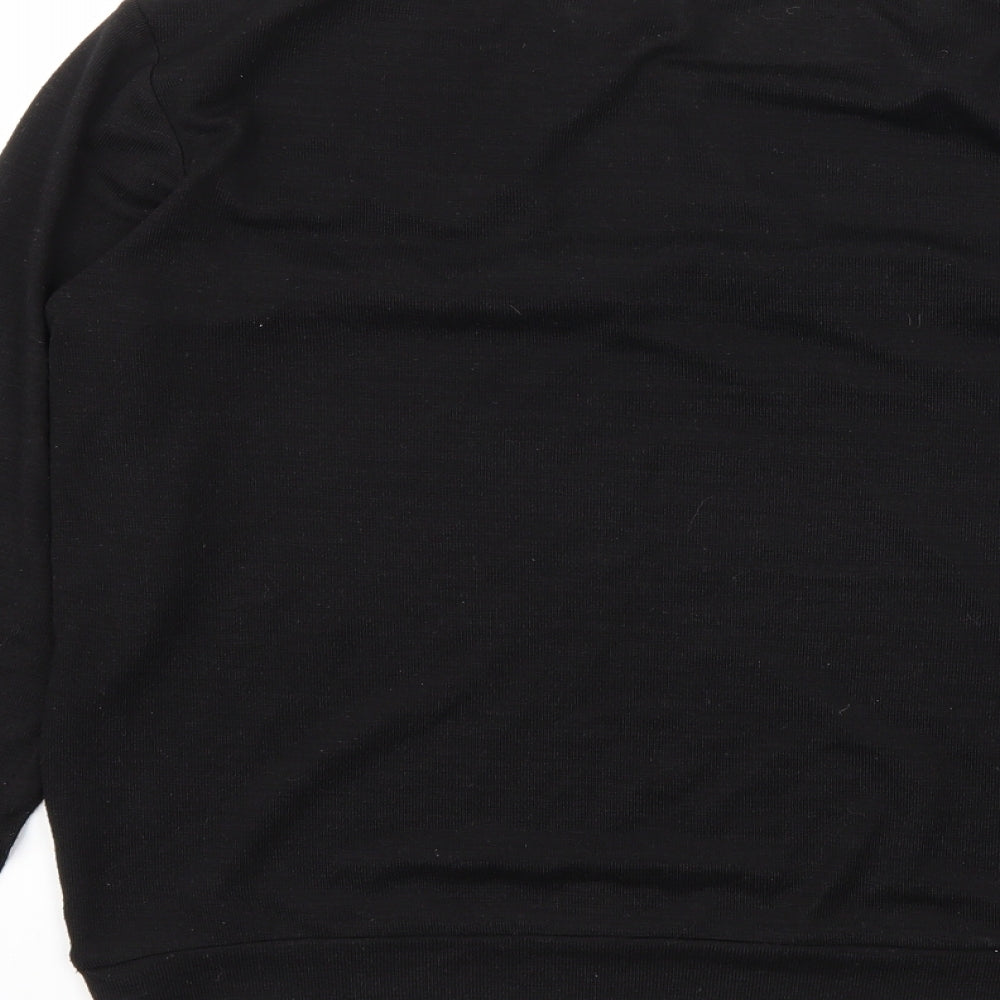 Womens UK Size 12 STUDIO Black Basic T-Shirt