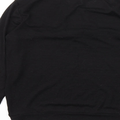Womens UK Size 12 STUDIO Black Basic T-Shirt