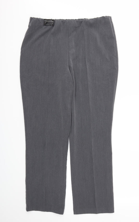 Womens UK Size 14 VIDA VI Regular Fit  Grey Trousers