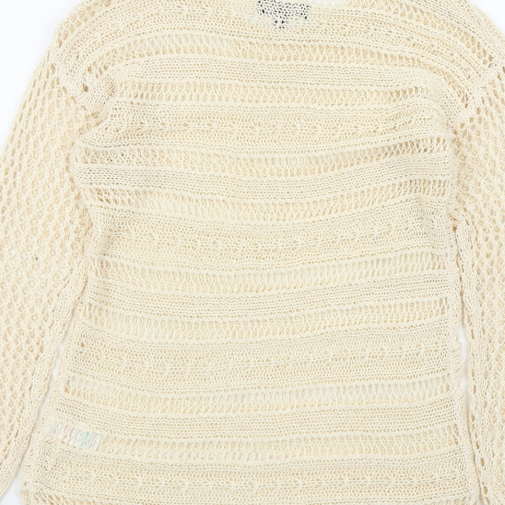 Soon Womens Beige   Pullover Jumper Size 10