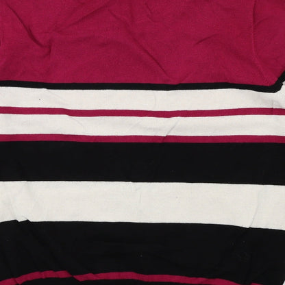 TEXT Womens Multicoloured Striped  Pullover Jumper Size L