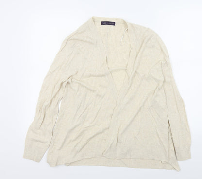 M&S Womens Beige   Cardigan Jumper Size 12