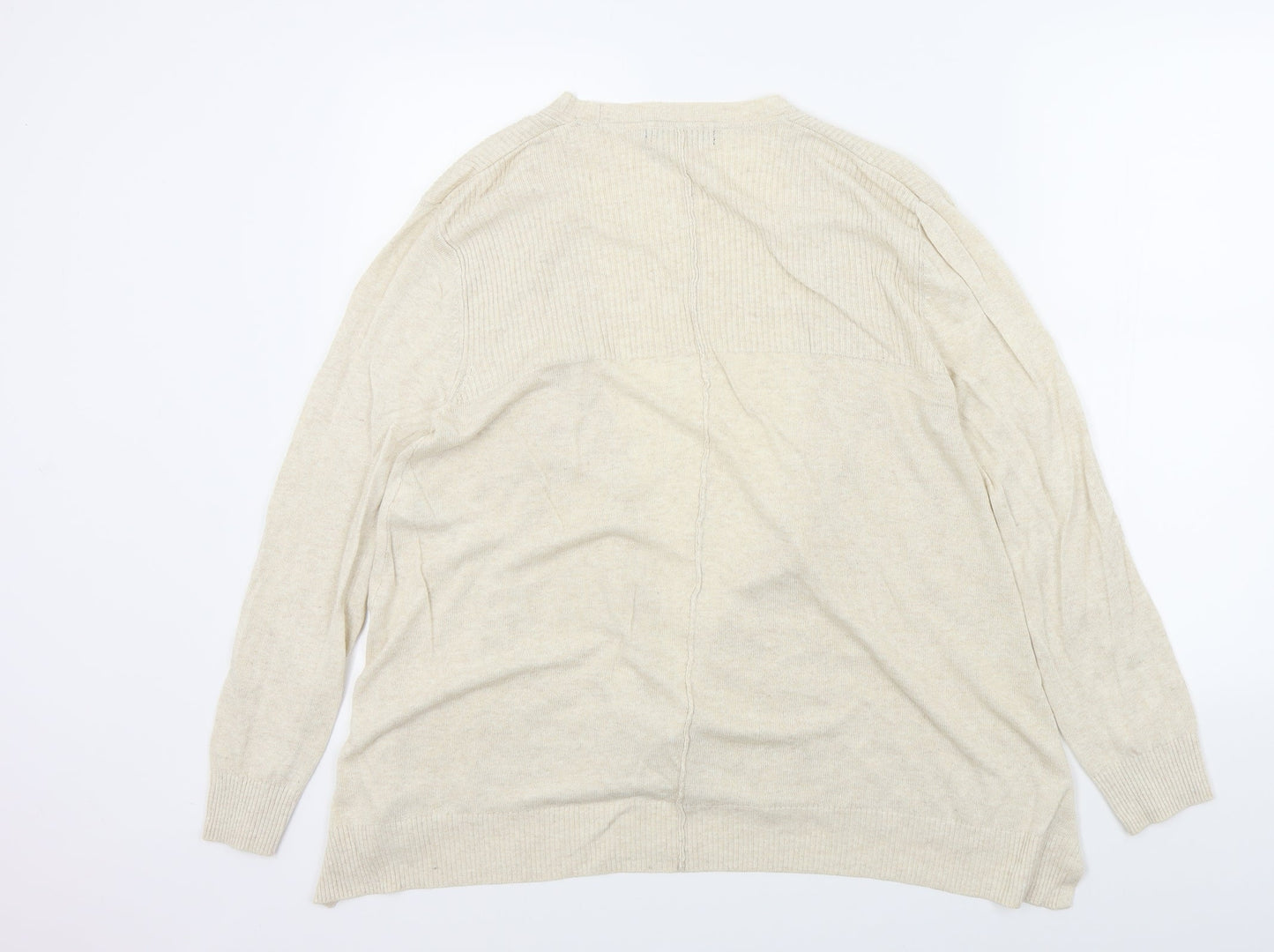 M&S Womens Beige   Cardigan Jumper Size 12