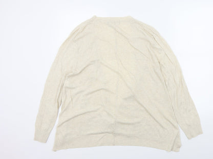 M&S Womens Beige   Cardigan Jumper Size 12