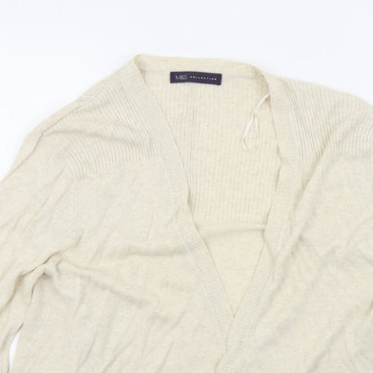M&S Womens Beige   Cardigan Jumper Size 12