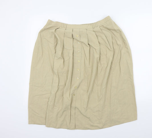 Bonmarché Womens Beige   Flare Skirt Size 22 in