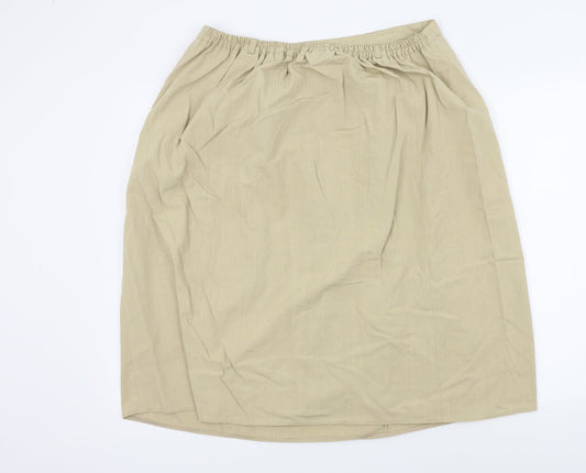 Bonmarché Womens Beige   Flare Skirt Size 22 in