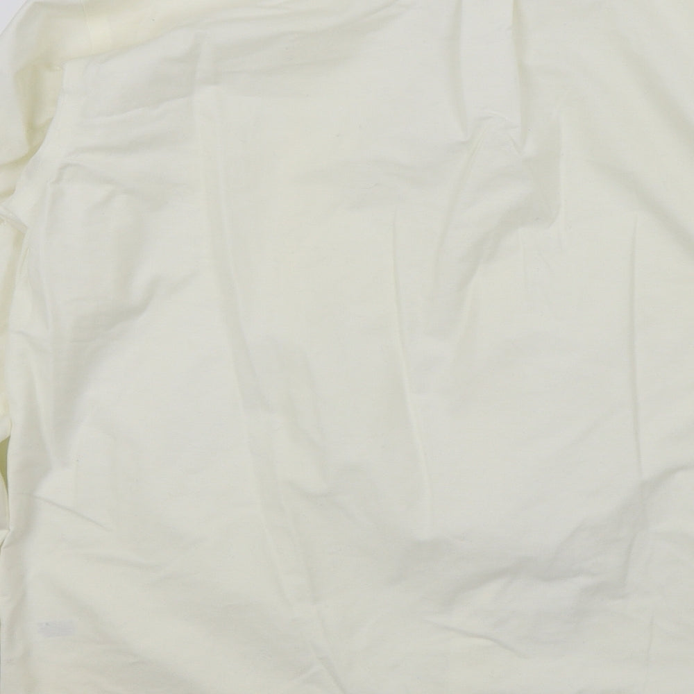 Mens UK Size L Double TWO Beige  Button-Up Long Sleeve Casual Shirt