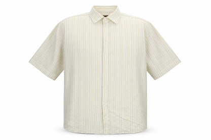 Marks & Spencer Mens Beige Striped   Button-Up Size XL
