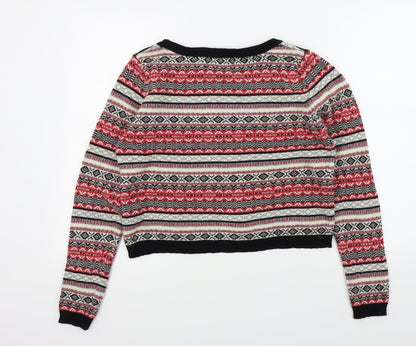Primark Womens Multicoloured Geometric  Pullover Jumper Size 14