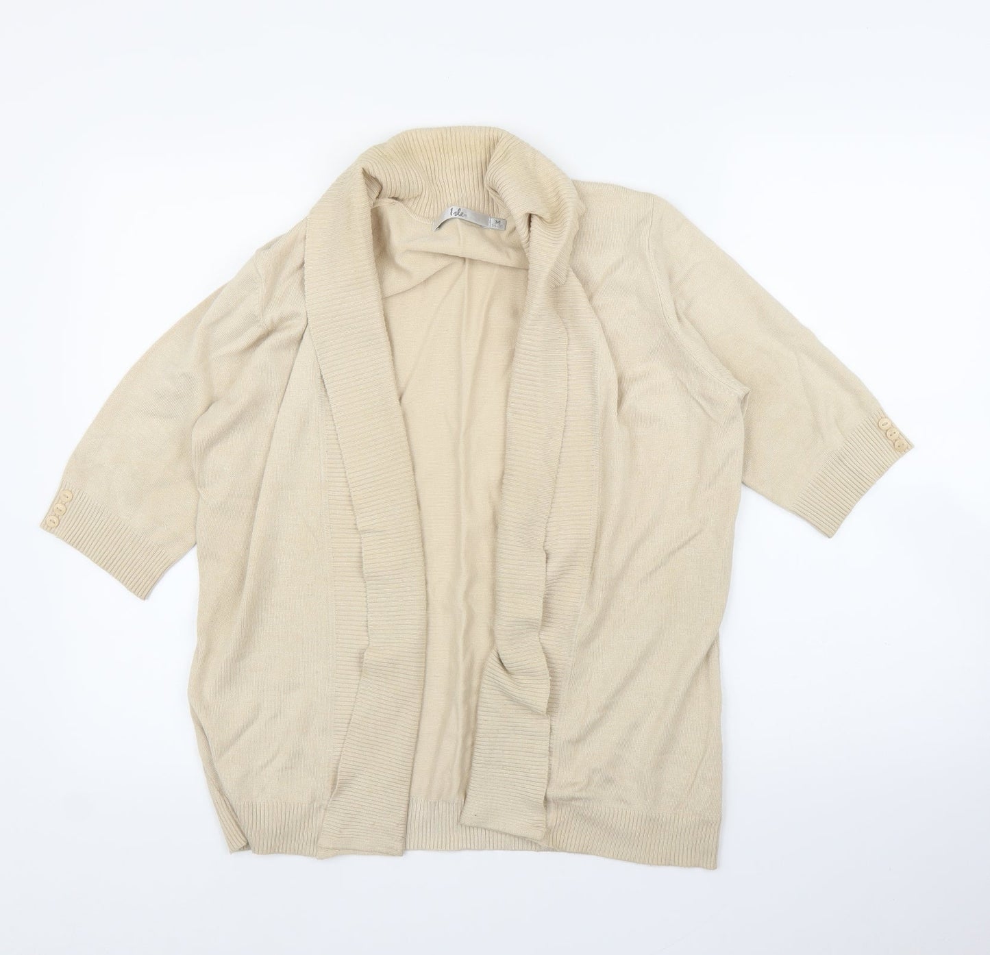 Isle Womens Beige   Cardigan Jumper Size M