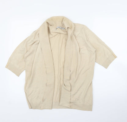 Isle Womens Beige   Cardigan Jumper Size M