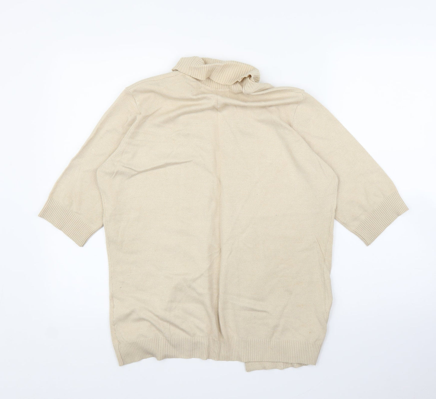 Isle Womens Beige   Cardigan Jumper Size M