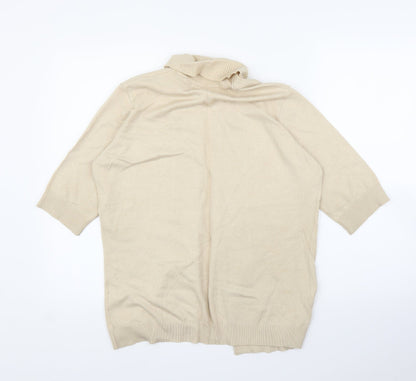 Isle Womens Beige   Cardigan Jumper Size M