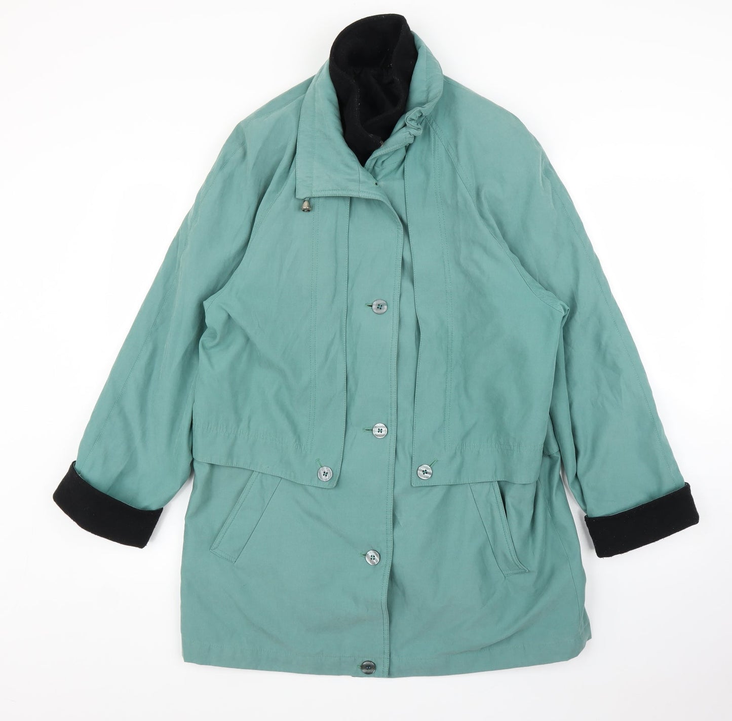 Womens UK Size 12 Preworn Green Overcoat