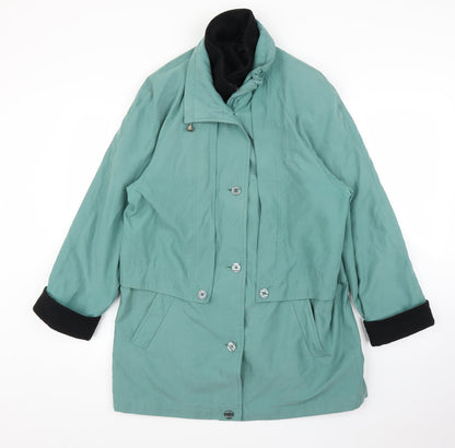 Womens UK Size 12 Preworn Green Overcoat