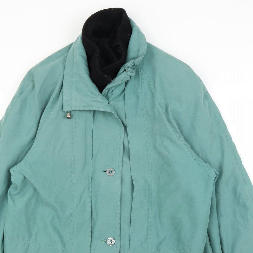 Womens UK Size 12 Preworn Green Overcoat