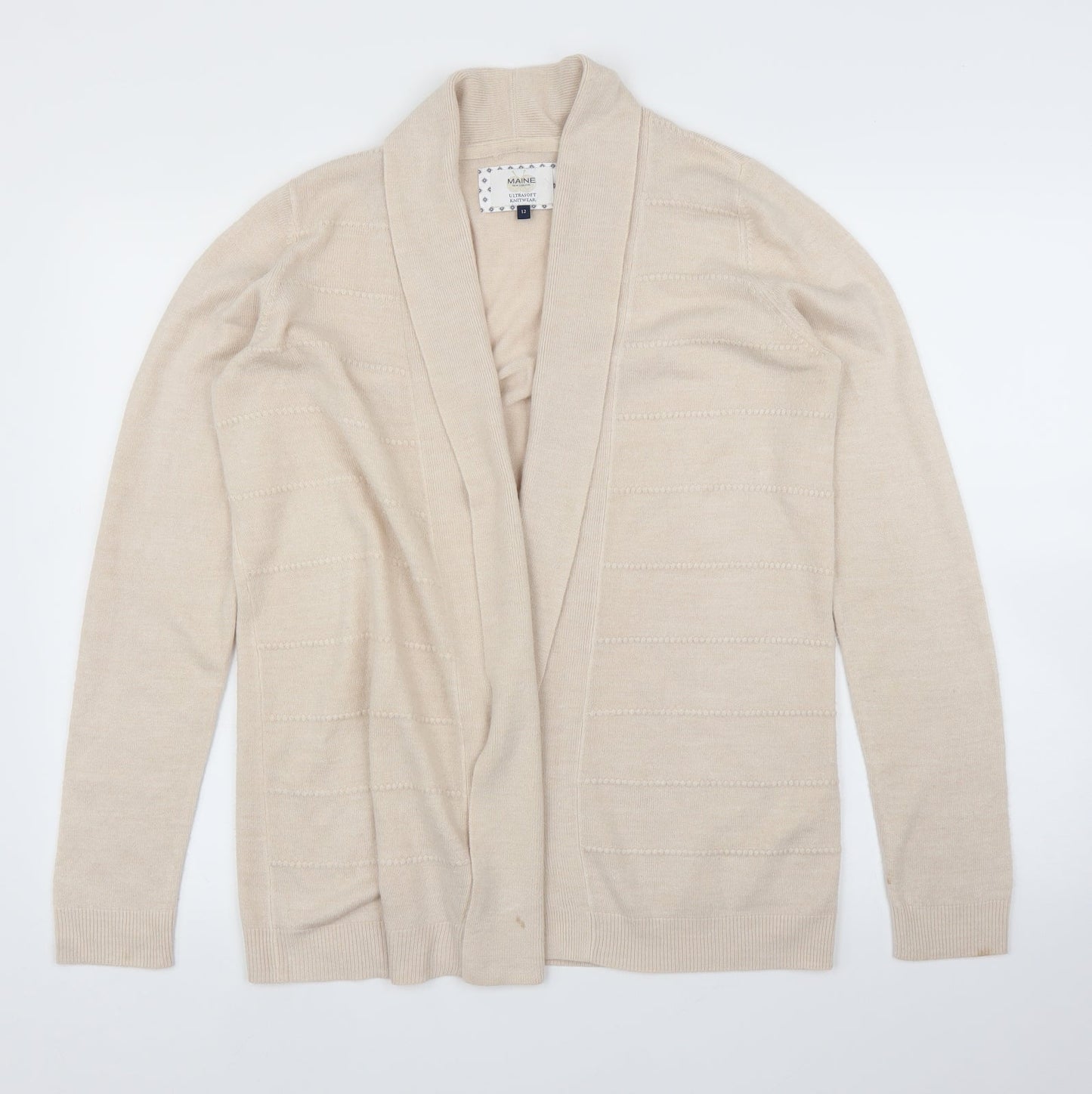 Debenhams Womens Beige   Cardigan Jumper Size 12
