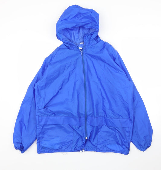 Womens UK Size S Preworn Blue Rain Coat