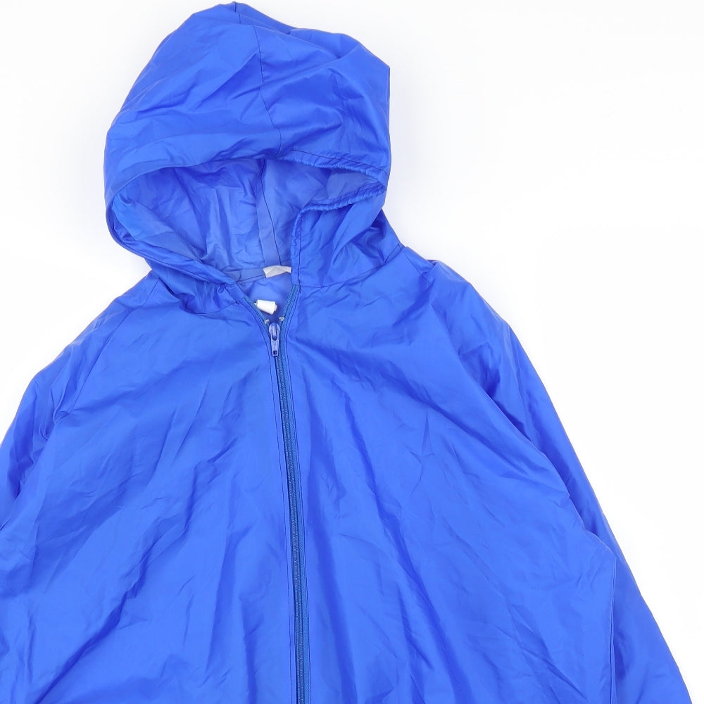 Womens UK Size S Preworn Blue Rain Coat