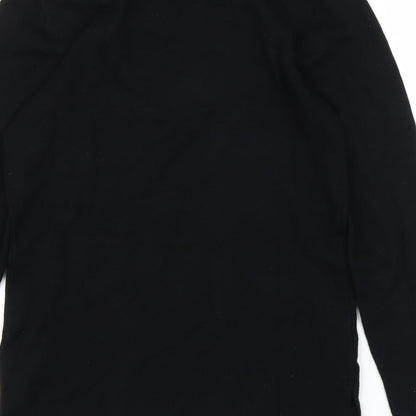 Jumper Womens Black Floral  Pullover Jumper Size M
