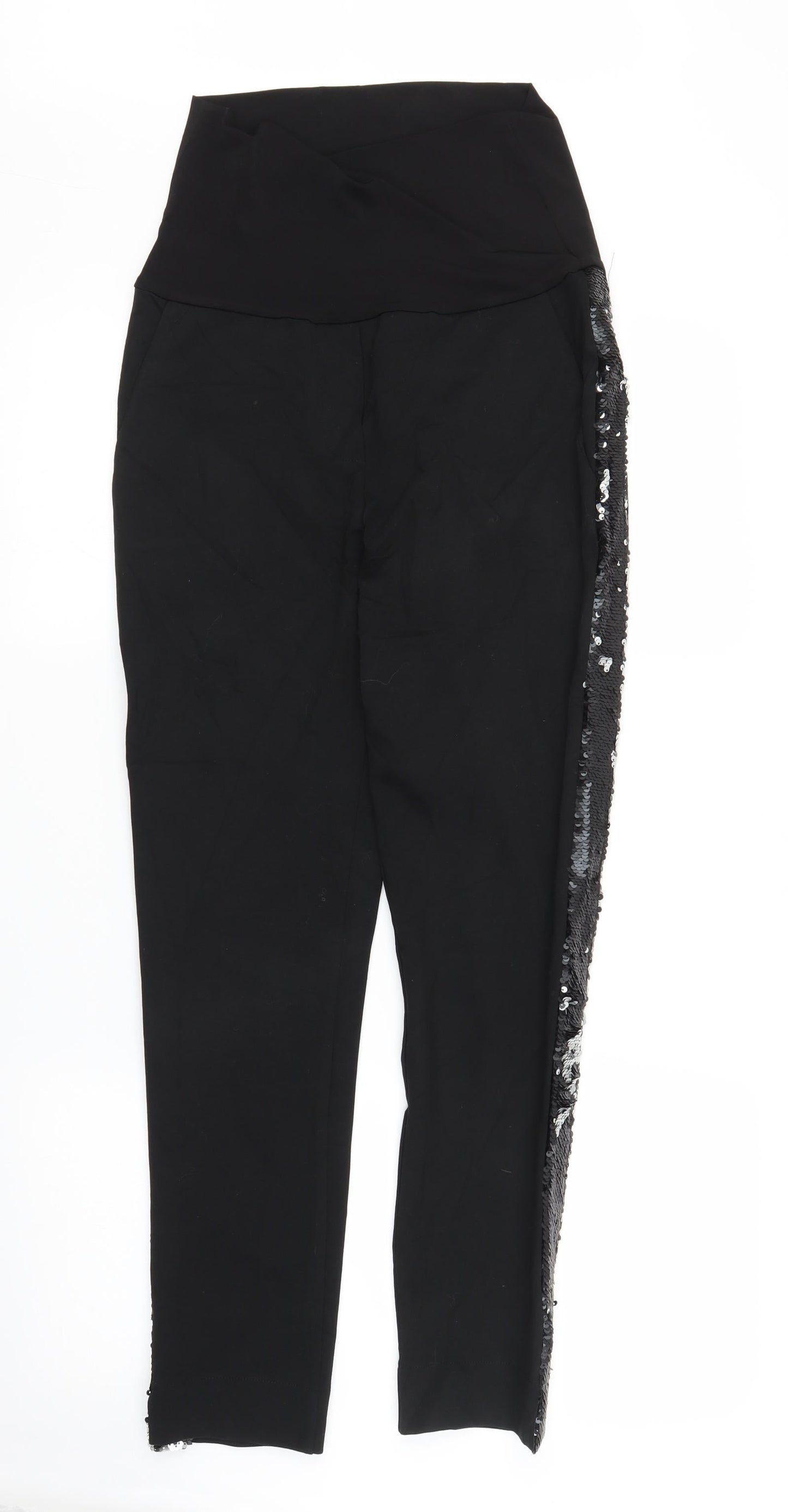 Latte Womens Black   Carrot Trousers Size S L27 in