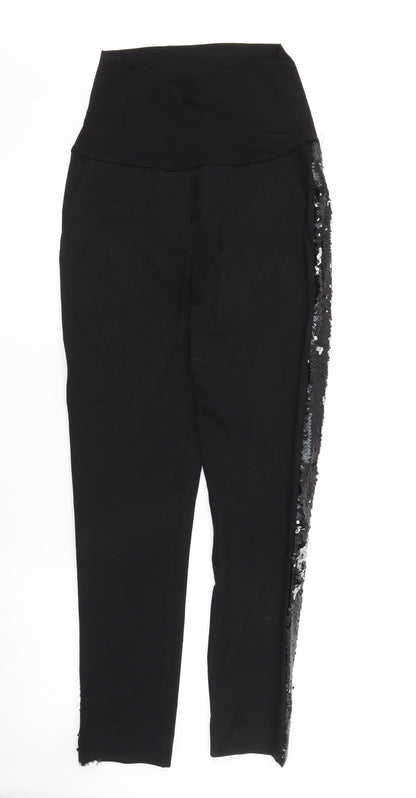 Latte Womens Black   Carrot Trousers Size S L27 in