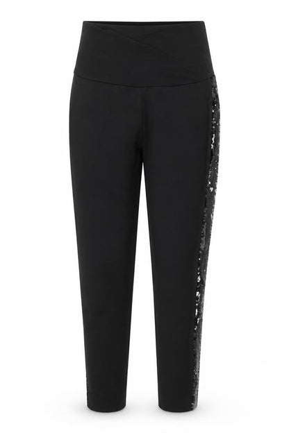 Latte Womens Black   Carrot Trousers Size S L27 in