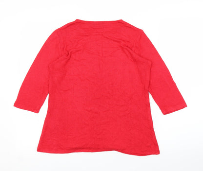 Mr Max Fashion Womens Red   Pullover Jumper Size XS
