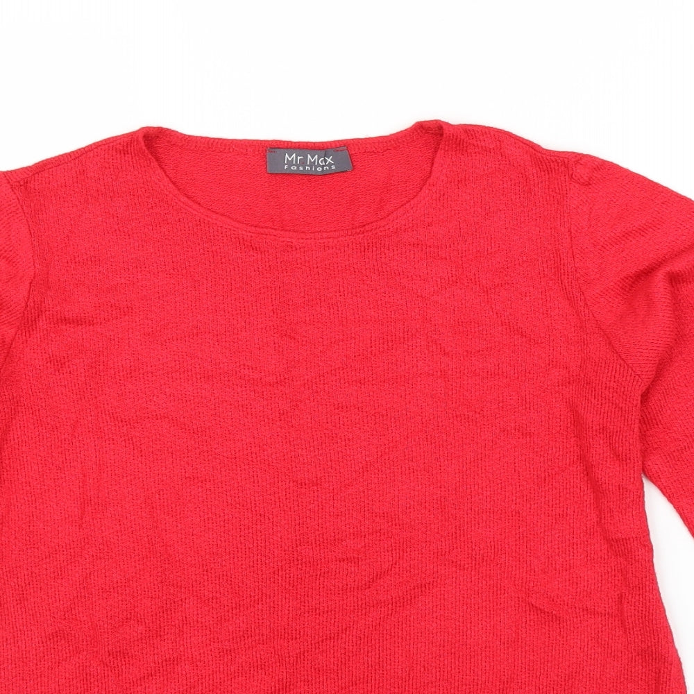 Mr Max Fashion Womens Red   Pullover Jumper Size XS