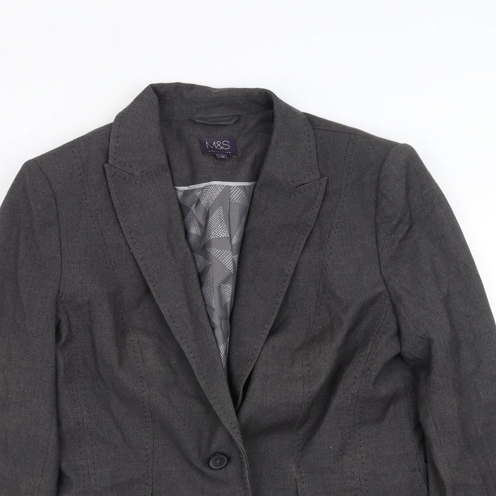 Marks and Spencer Womens Grey   Jacket Suit Jacket Size 12