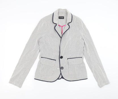 George Womens Grey Striped  Jacket  Size 10