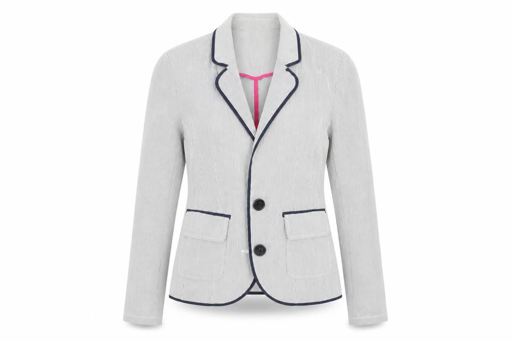 George Womens Grey Striped  Jacket  Size 10