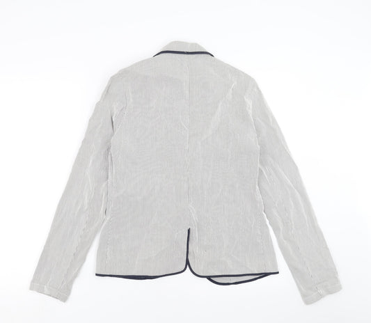 George Womens Grey Striped  Jacket  Size 10