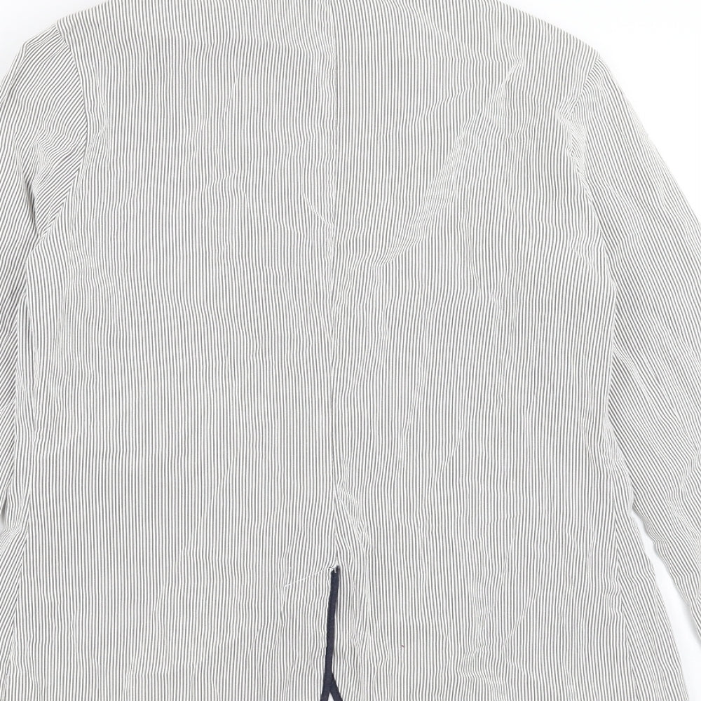 George Womens Grey Striped  Jacket  Size 10