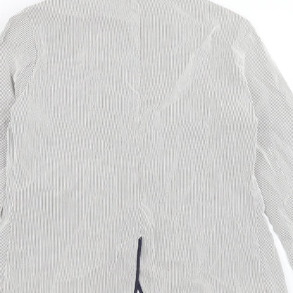George Womens Grey Striped  Jacket  Size 10
