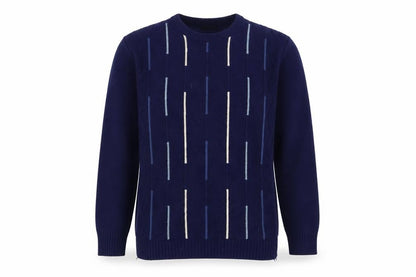 Streamline Mens Blue Geometric  Pullover Jumper Size S