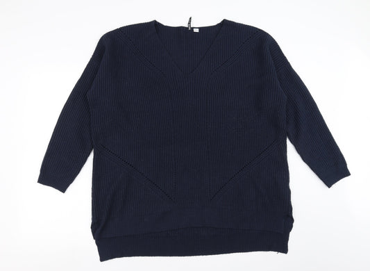 Capsule Womens Blue Pullover Jumper Size L